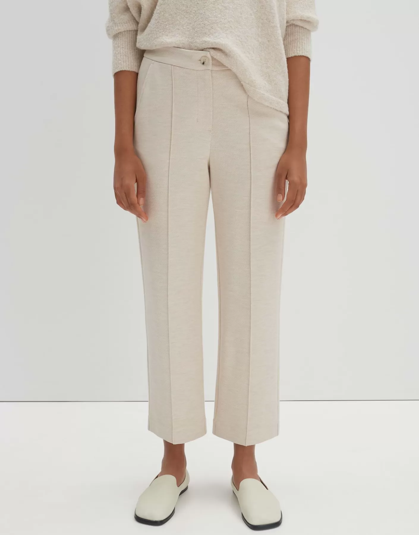 Pantalons | Meilleures Ventes<OPUS Commander Pantalon De Ville Cabien Soft Beige En Ligne mellow mélange