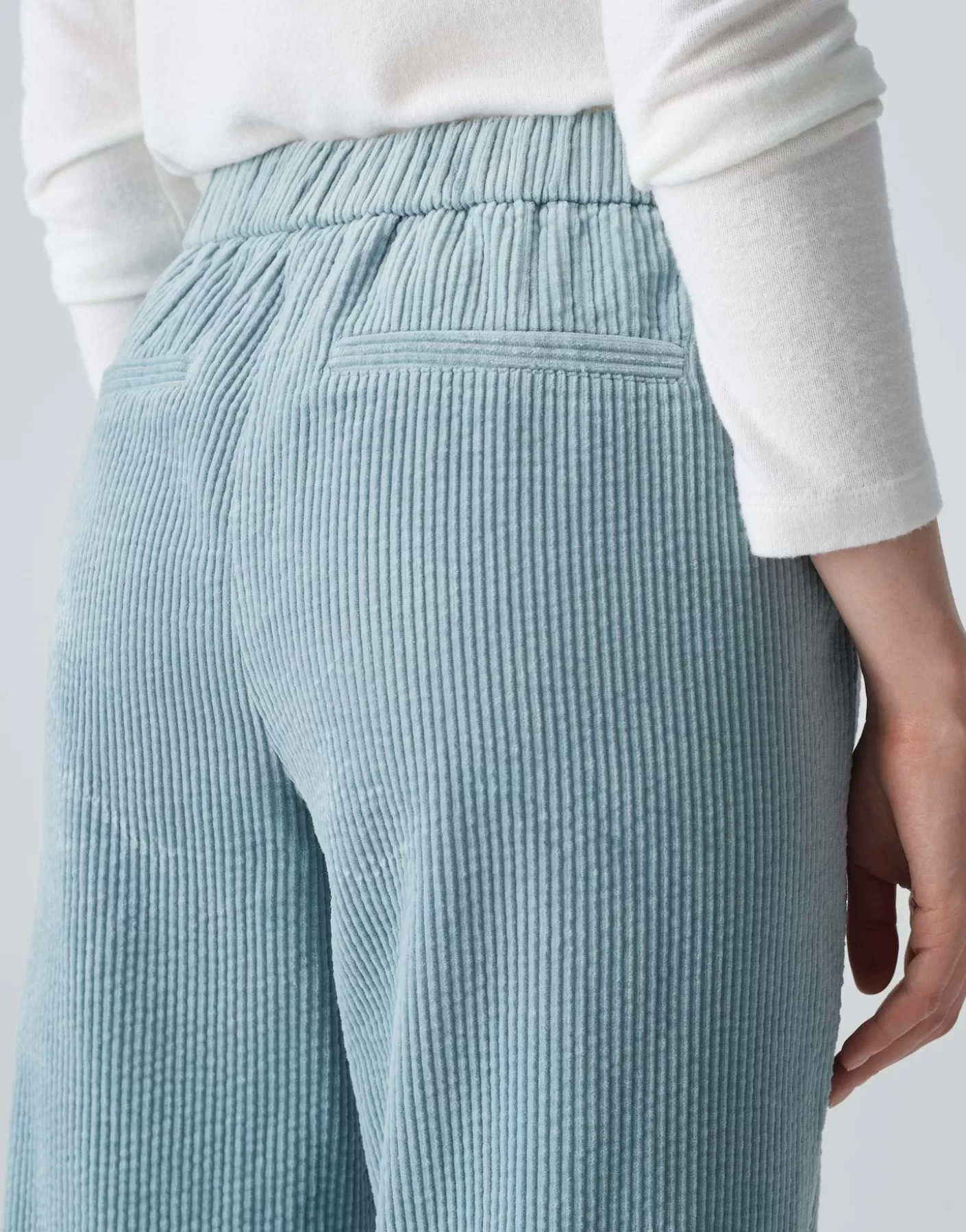 Pantalons<OPUS Commander Pantalon En Velours Côtelé Myha Corduroy Bleu En Ligne glacier blue