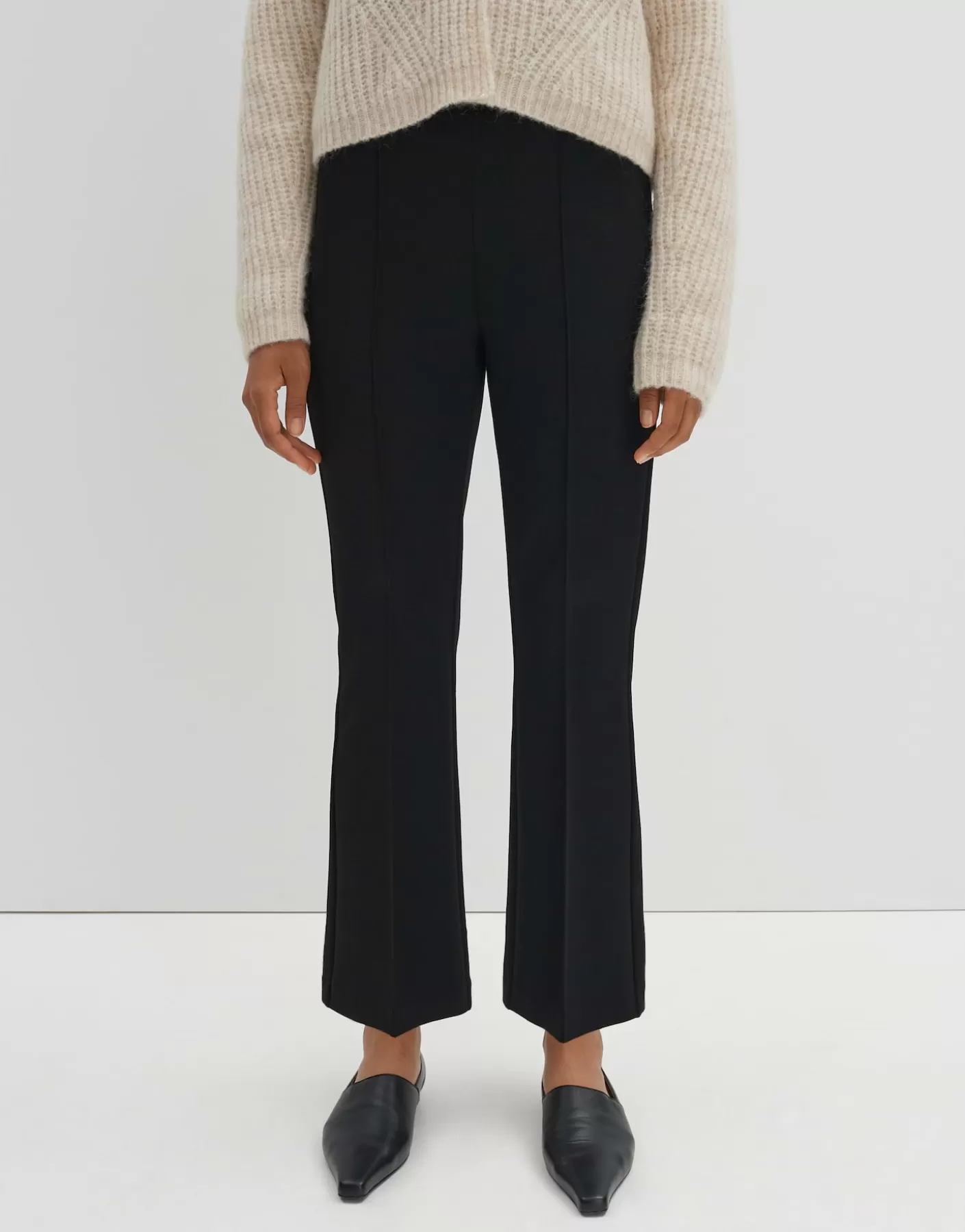 Pantalons | Meilleures Ventes<OPUS Commander Pantalon évasé Curinna Detail Noir En Ligne black