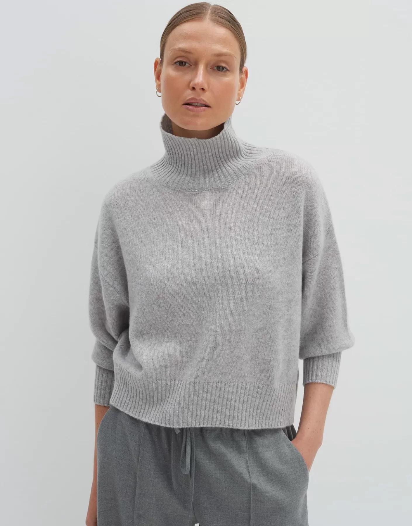Maille<OPUS Commander Pull En Cachemire Tija Gris En Ligne hazy fog melange