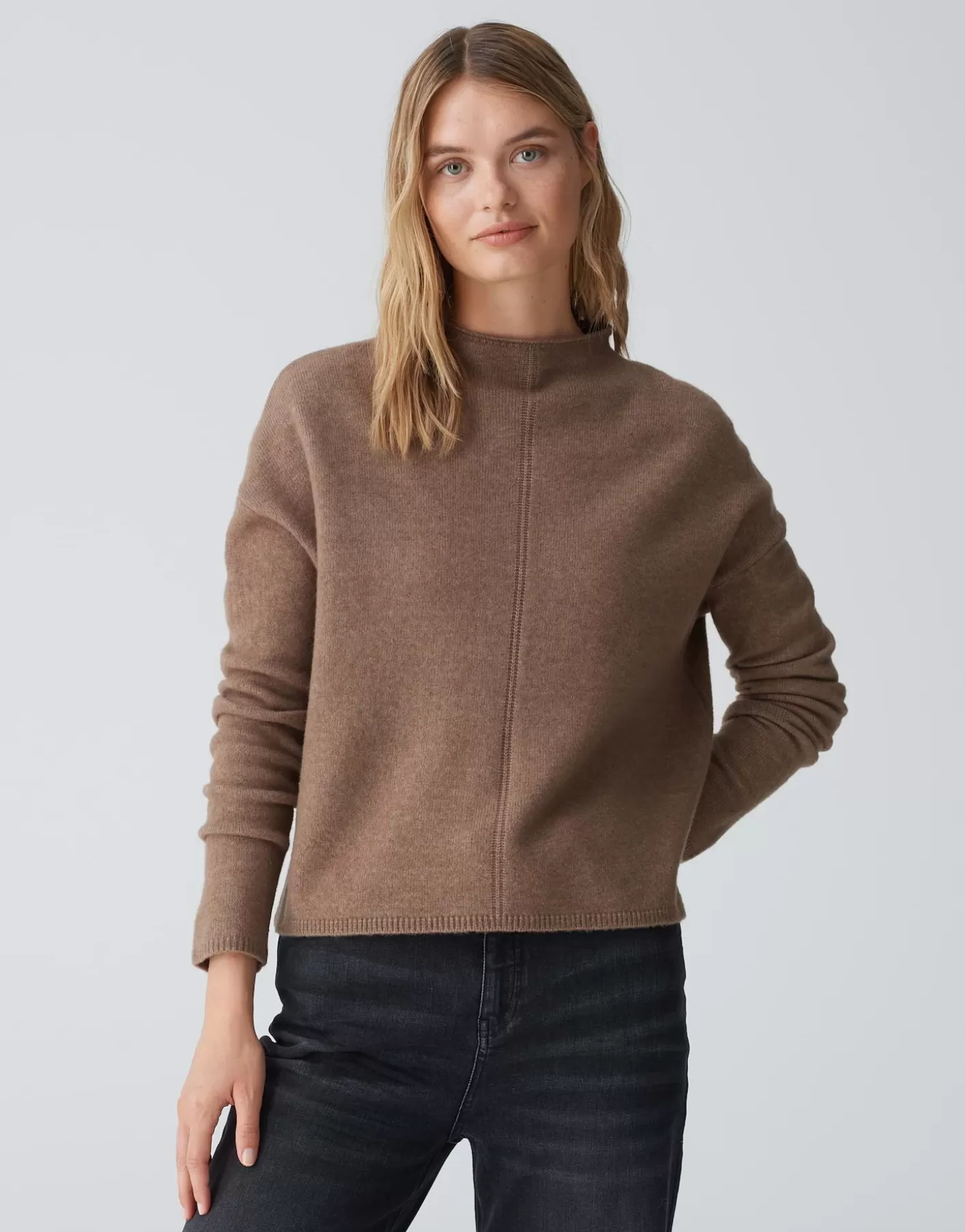 Maille | Meilleures Ventes<OPUS Commander Pull En Maille Fine Piranula Marron En Ligne cocoa