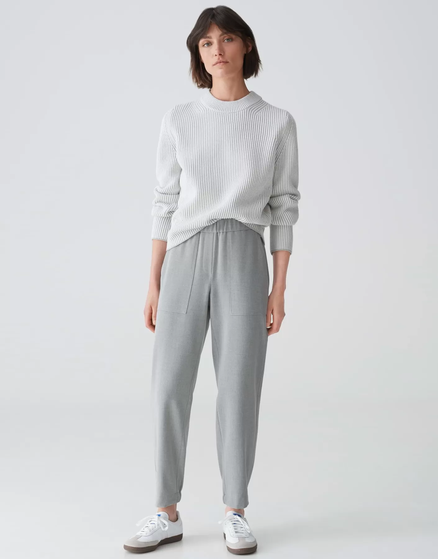 Maille<OPUS Commander Pull En Tricot Padollo Gris En Ligne hazy fog melange