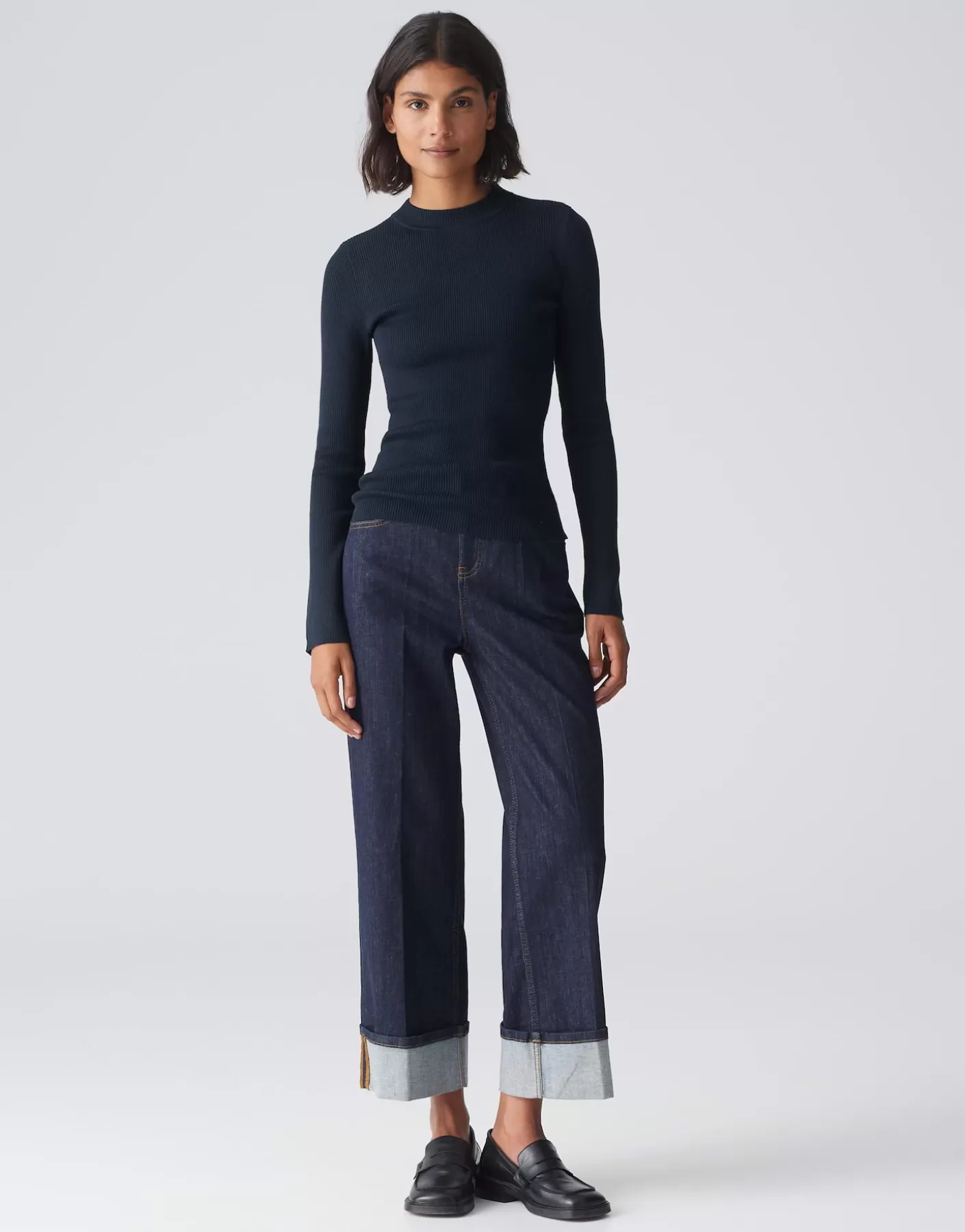Maille<OPUS Commander Pull En Tricot Peffo Bleu En Ligne coal blue