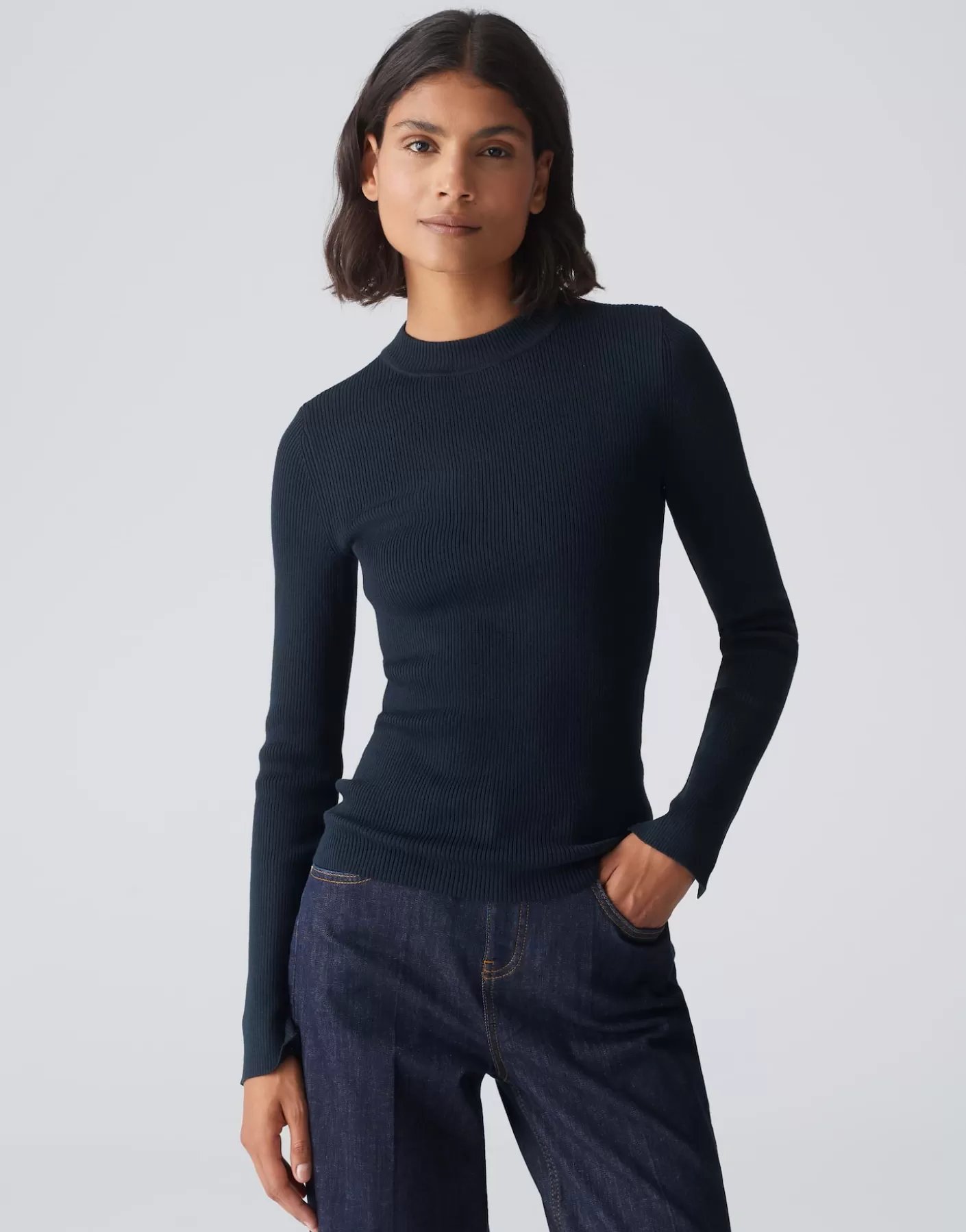 Maille<OPUS Commander Pull En Tricot Peffo Bleu En Ligne coal blue