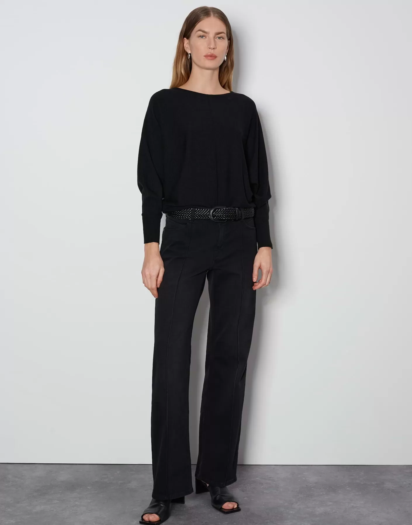 Maille | Meilleures Ventes<OPUS Commander Pull En Tricot Taliya Line Noir En Ligne black