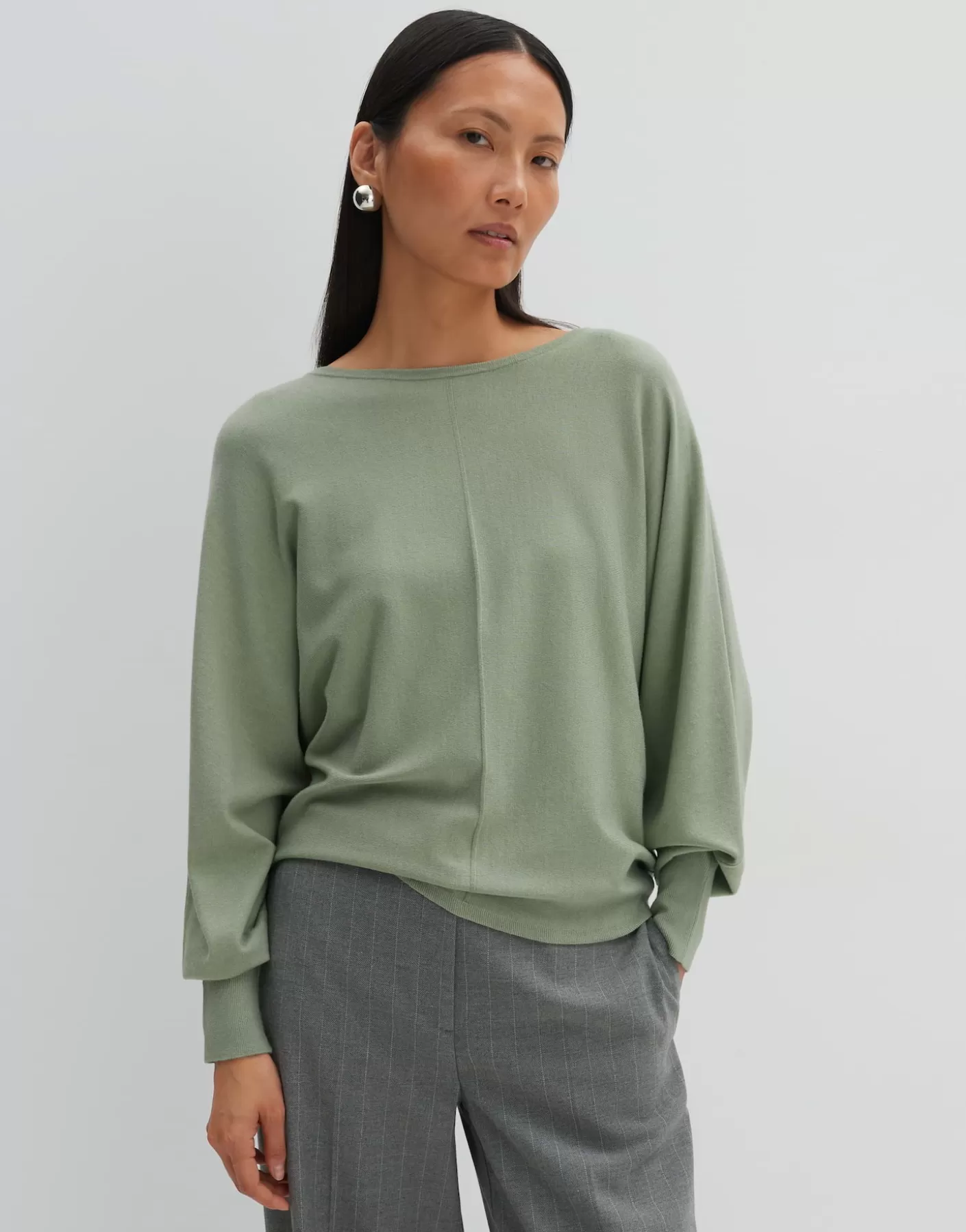 Maille<OPUS Commander Pull En Tricot Taliya Line Vert En Ligne pale jade