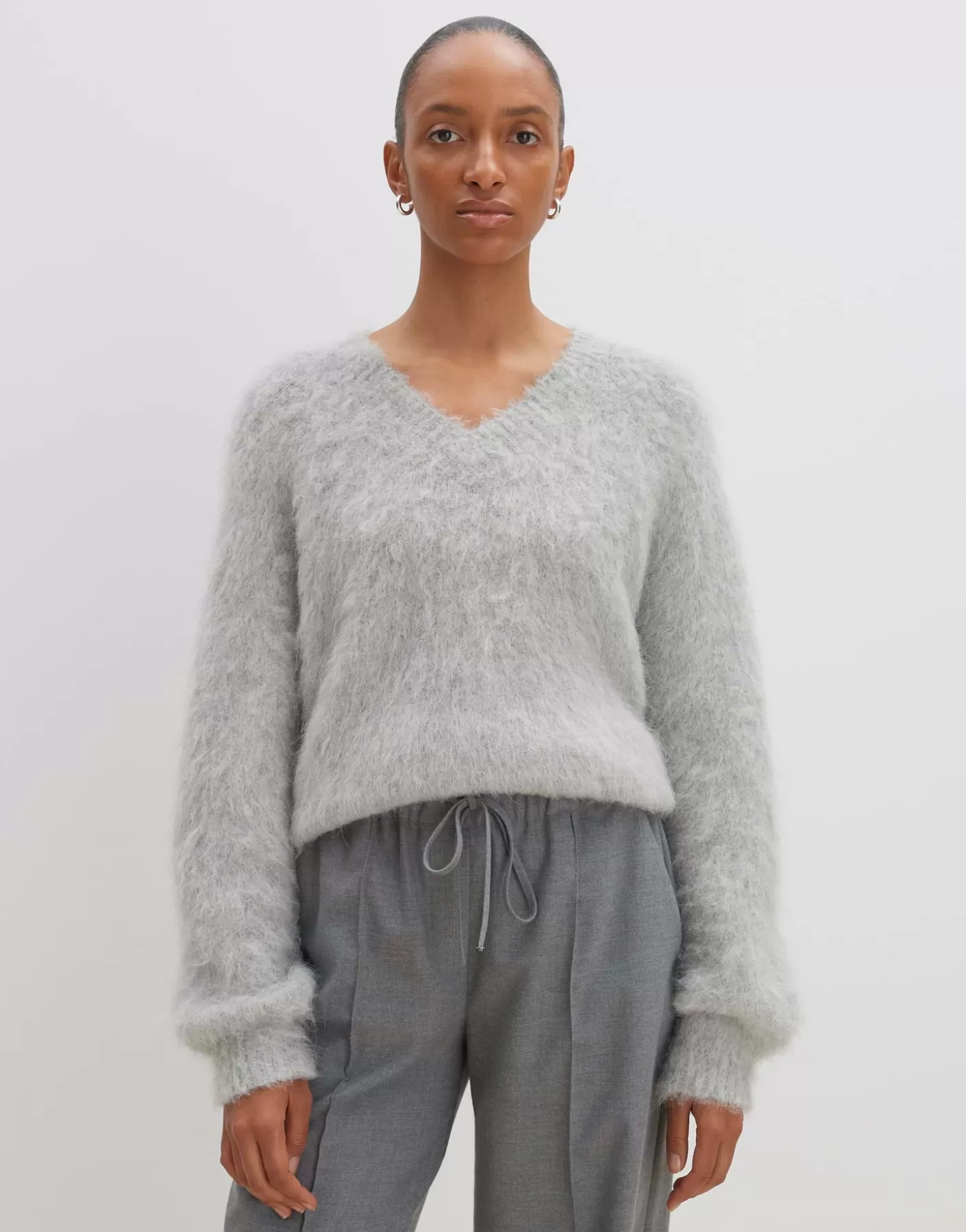 Maille<OPUS Commander Pull En Tricot Tanyara Gris En Ligne hazy fog melange