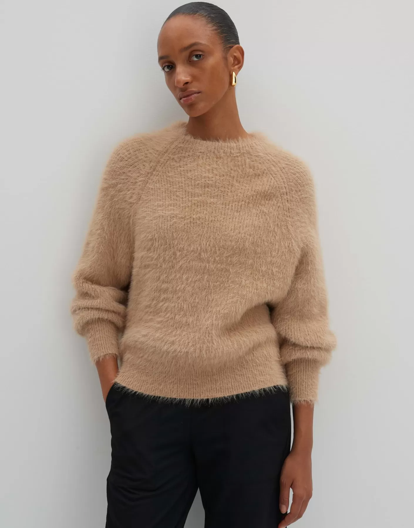 Maille<OPUS Commander Pull En Tricot Tissie Beige En Ligne cashmere cream melange