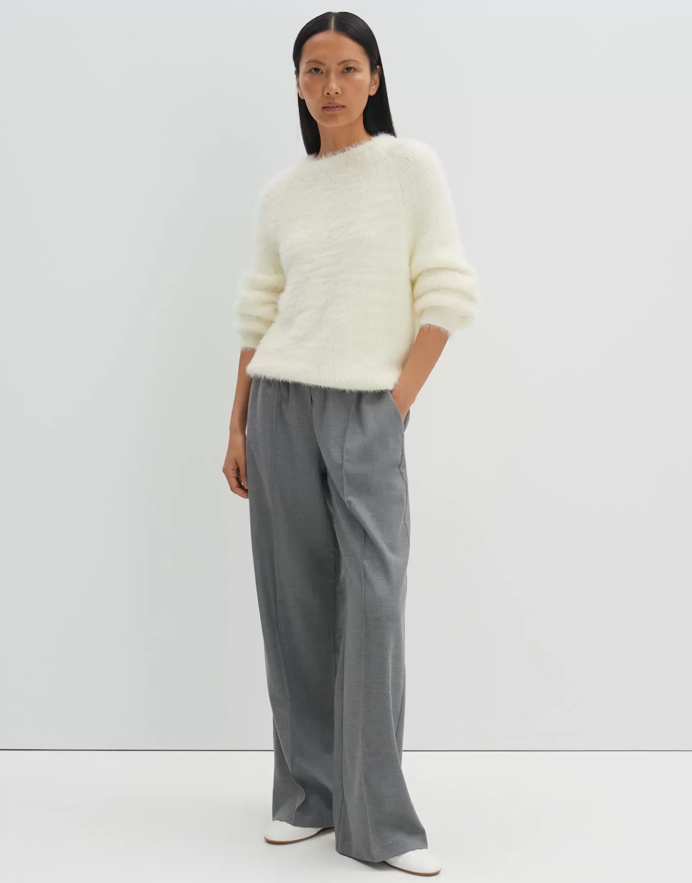 Maille<OPUS Commander Pull En Tricot Tissie Blanc En Ligne milk