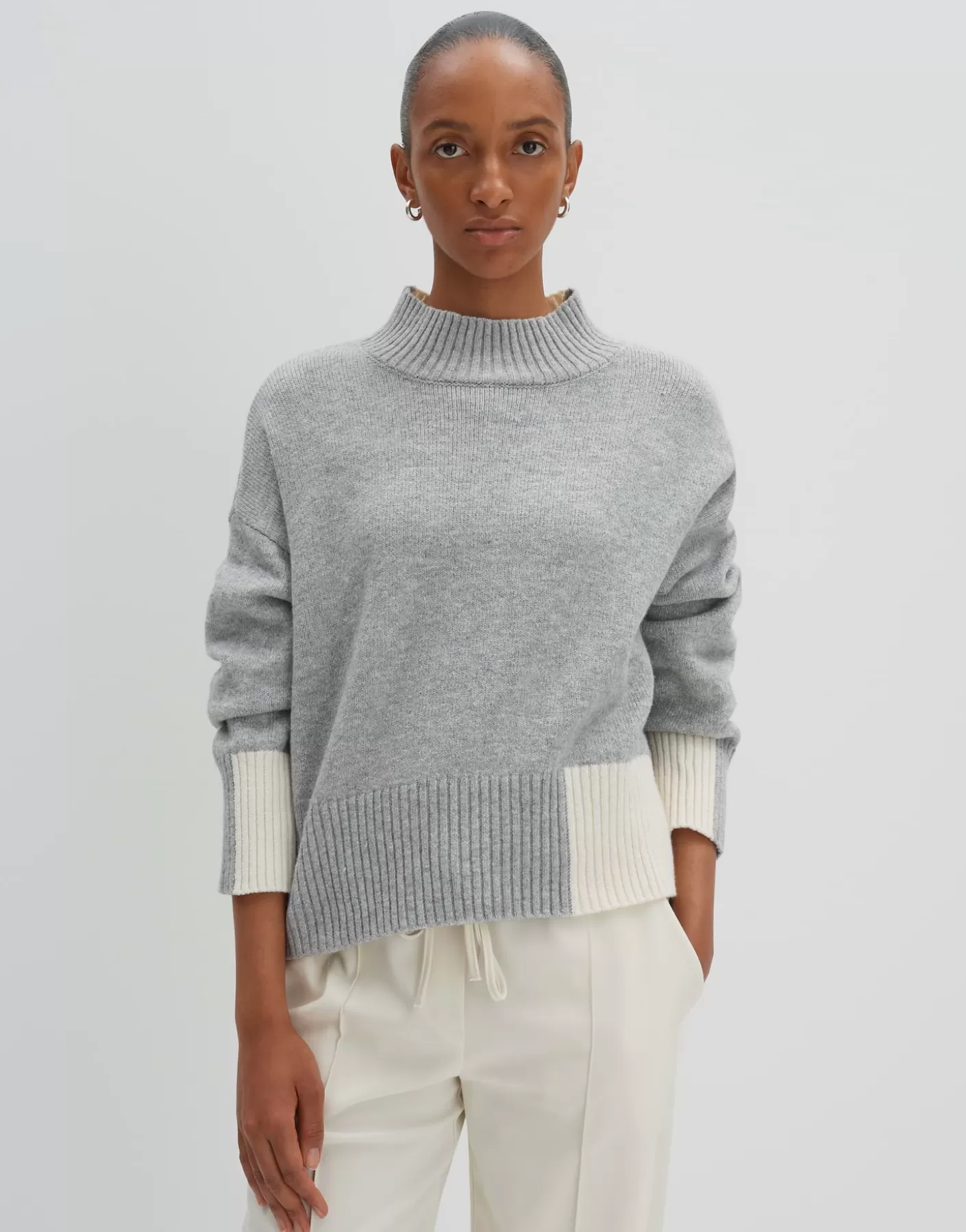 Maille | Meilleures Ventes<OPUS Commander Pull En Tricot Tomie Gris En Ligne hazy fog melange
