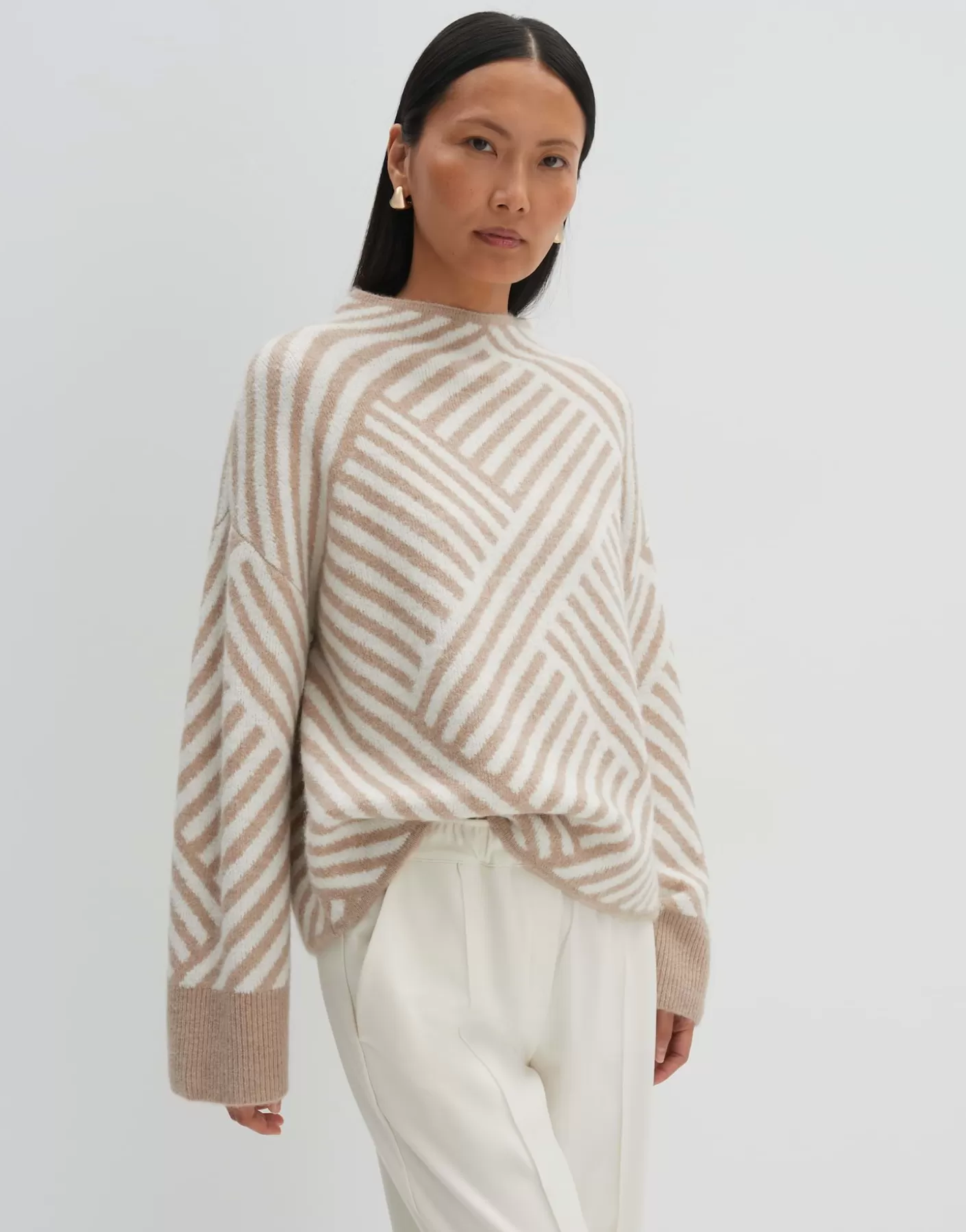 Maille<OPUS Commander Pull En Tricot Tonica Beige En Ligne cashmere cream melange