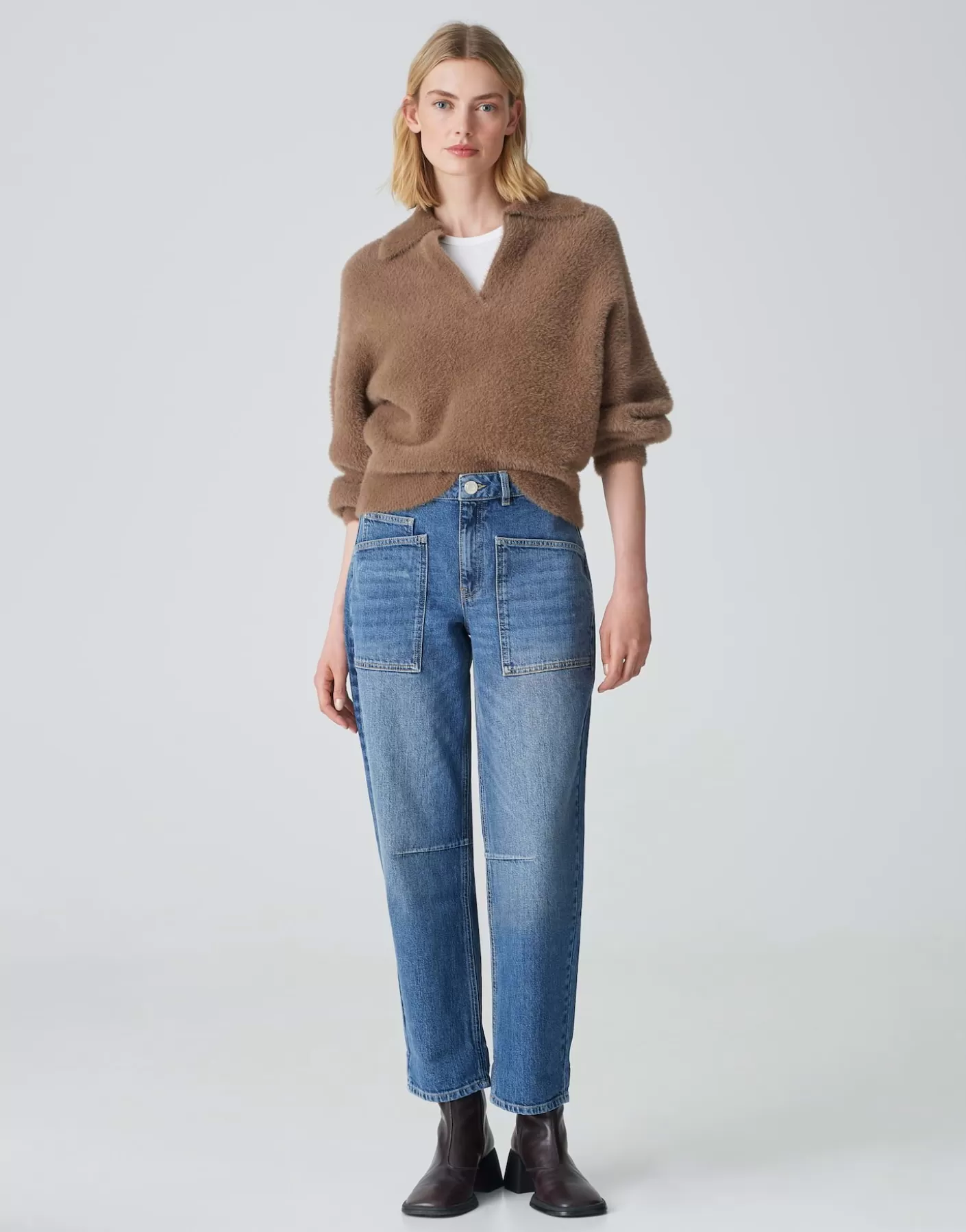 Maille<OPUS Commander Pull Oversize Posson Marron En Ligne cocoa