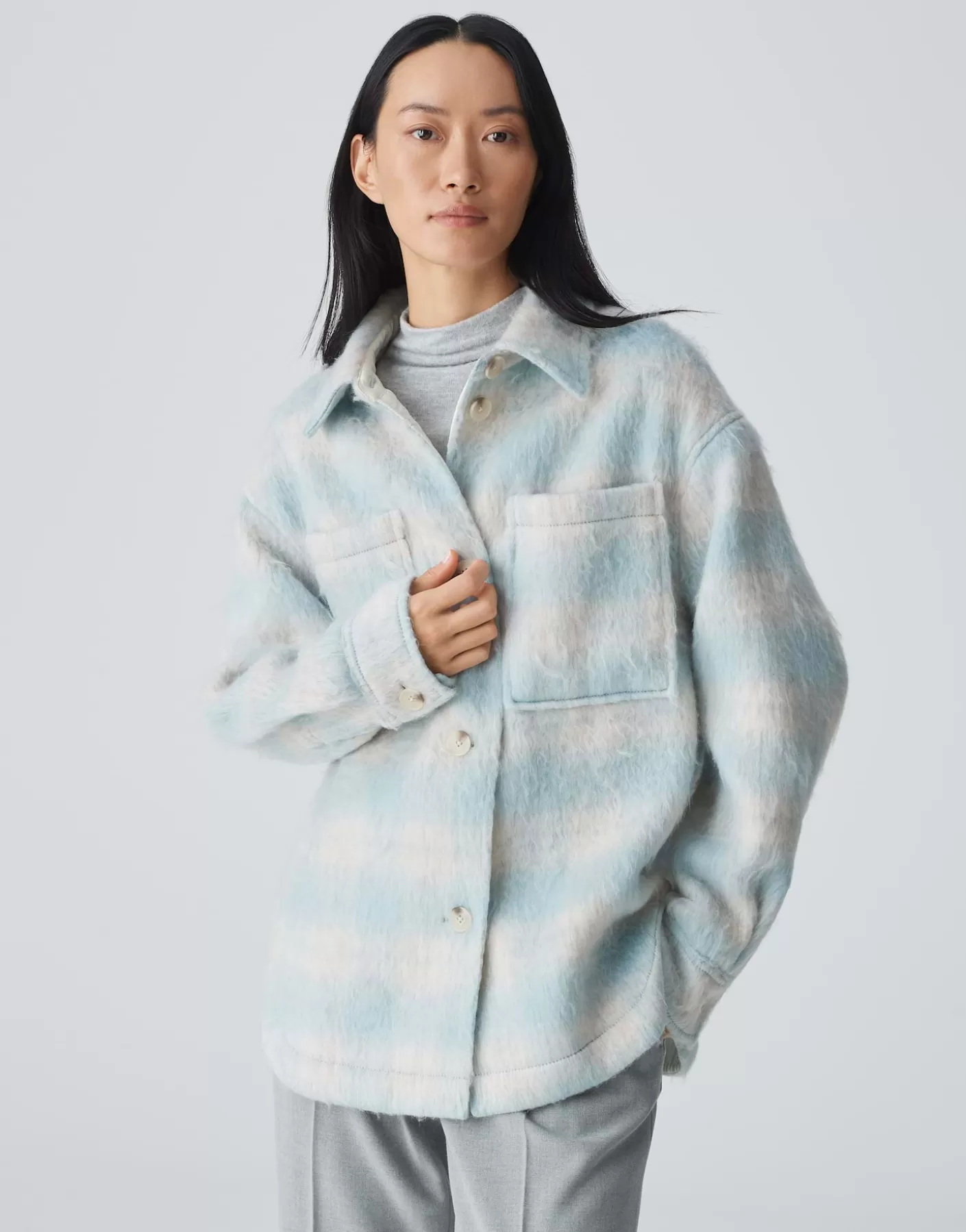 Blazer / Vestes<OPUS Commander Pull-over Jelma Bleu En Ligne glacier blue
