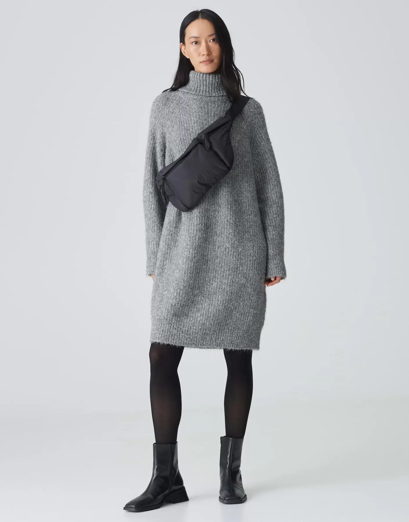 Maille<OPUS Commander Robe En Maille Wakona Gris En Ligne easy grey