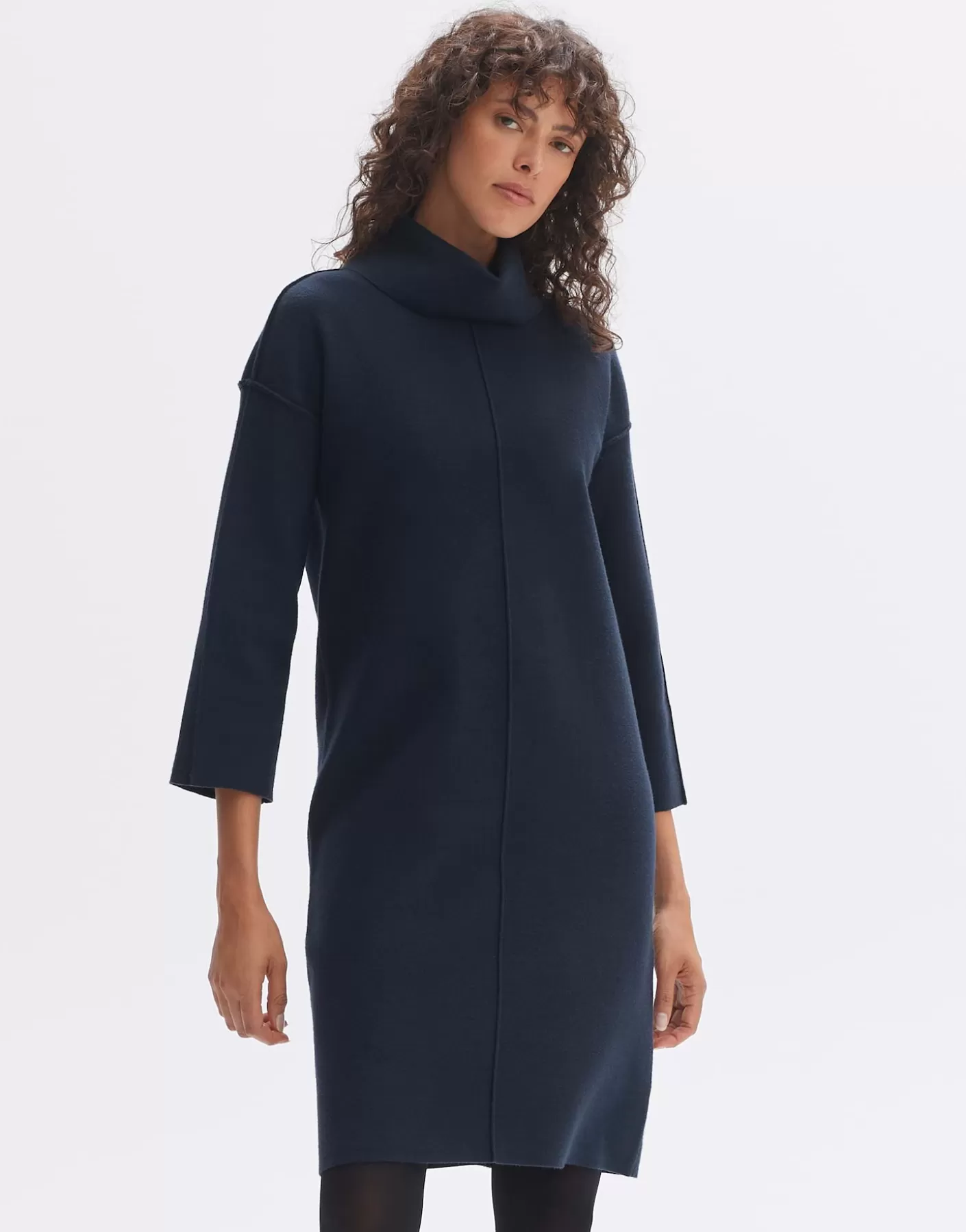 Robes<OPUS Commander Robe En Maille Wingela Bleu En Ligne coal blue