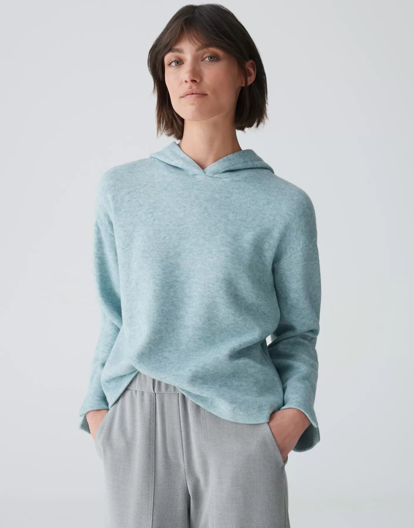 Sweats<OPUS Commander Sweat à Capuche Genulo Bleu En Ligne glacier blue