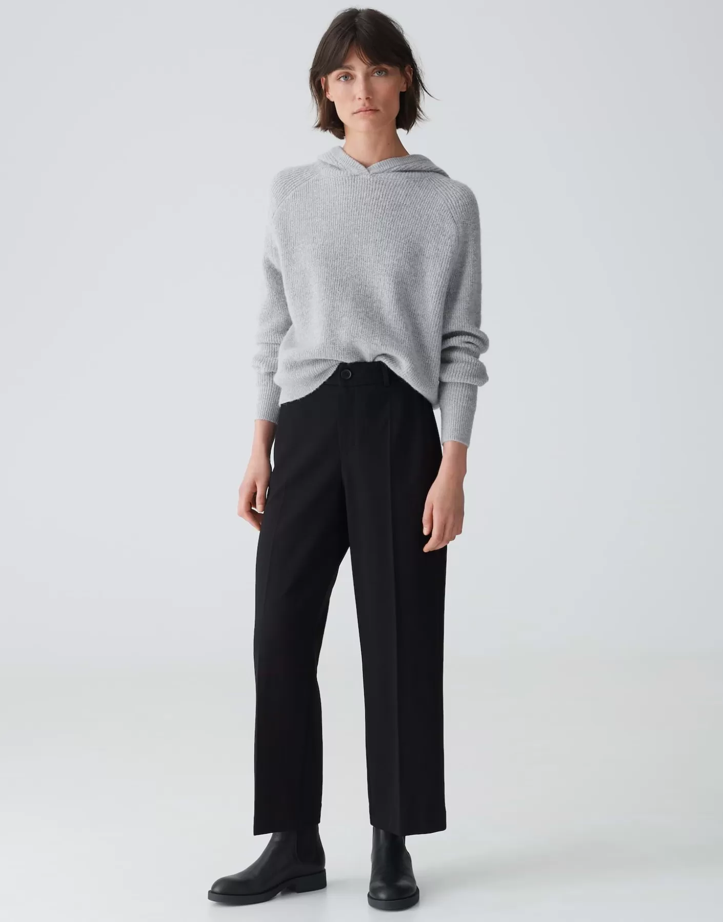 Maille<OPUS Commander Sweat à Capuche Poody Gris En Ligne hazy fog melange