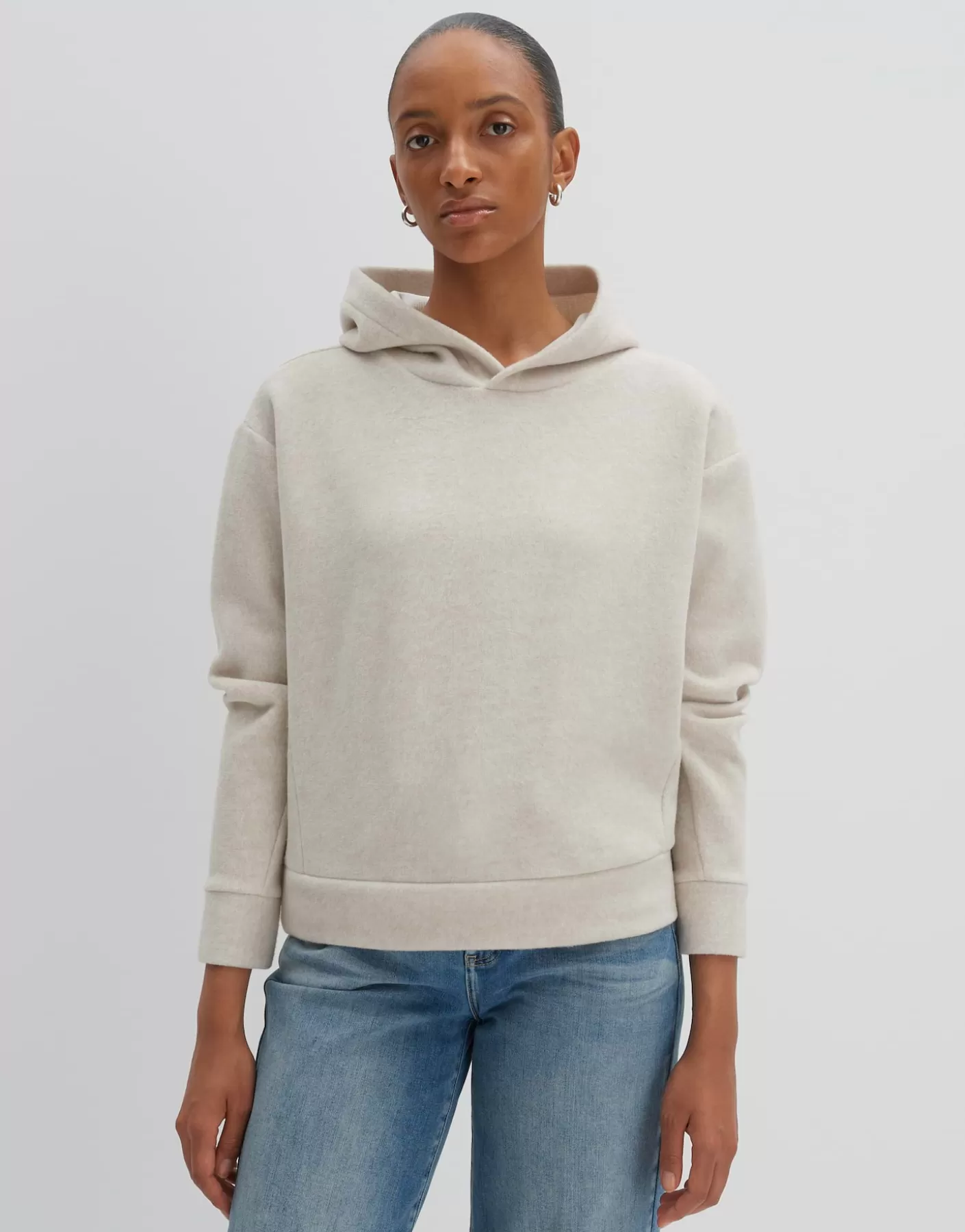 Sweats<OPUS Commander Sweat à Capuche Ulany Beige En Ligne mellow mélange