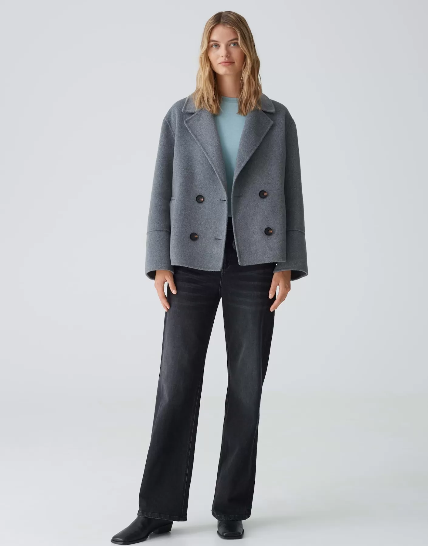 Vestes / Manteaux<OPUS Commander Veste Caban Hilna Gris En Ligne easy grey