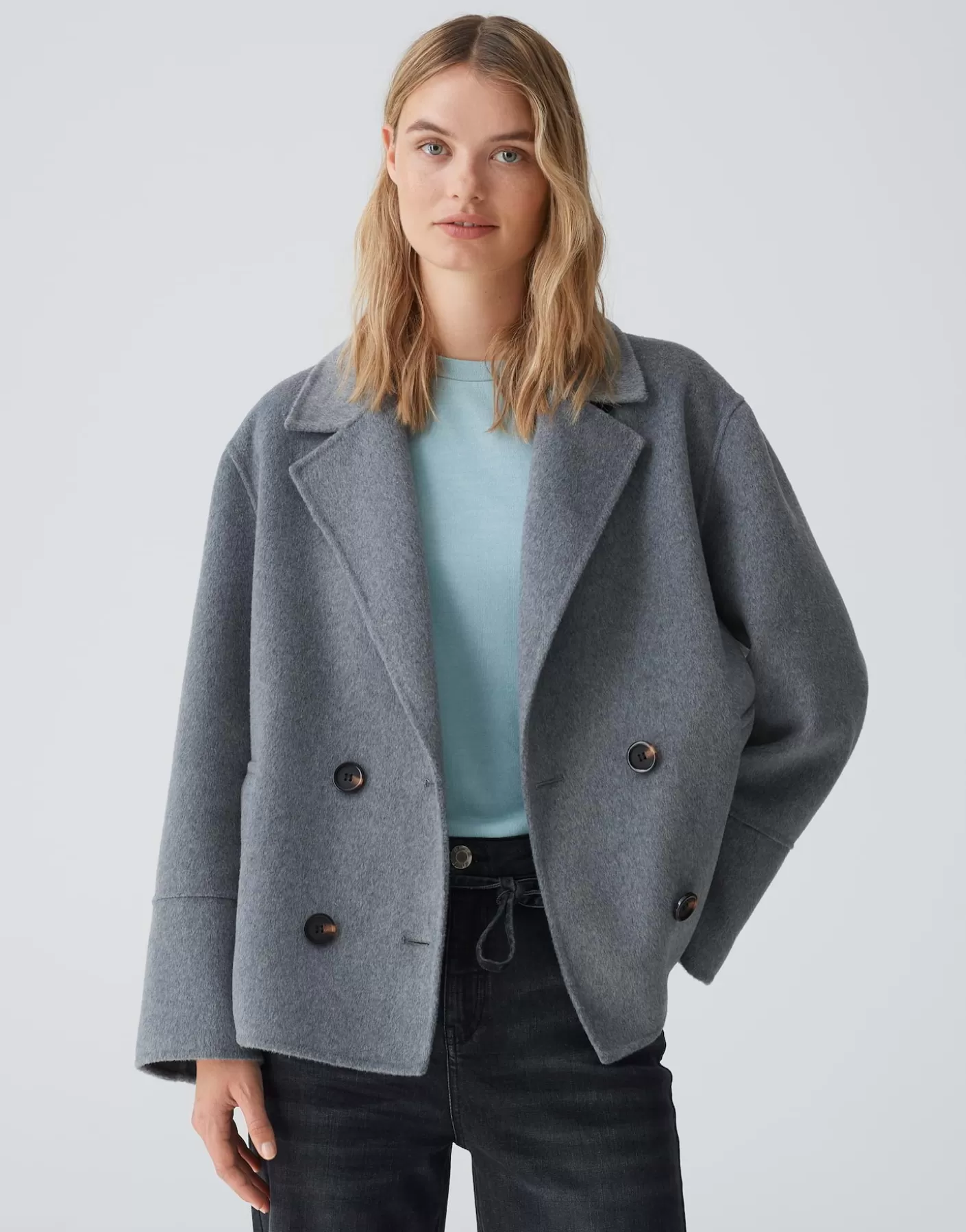 Vestes / Manteaux<OPUS Commander Veste Caban Hilna Gris En Ligne easy grey