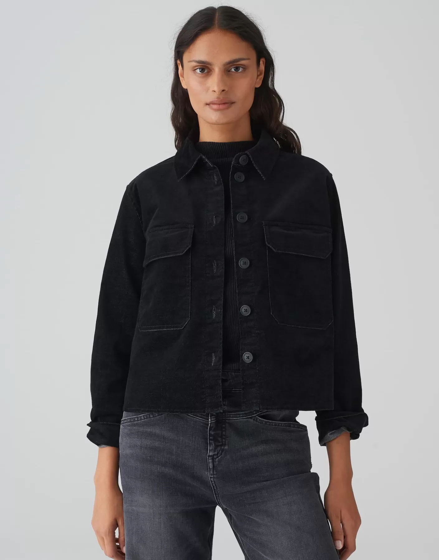 Vestes / Manteaux<OPUS Commander Veste En Denim Hedra Noir En Ligne black