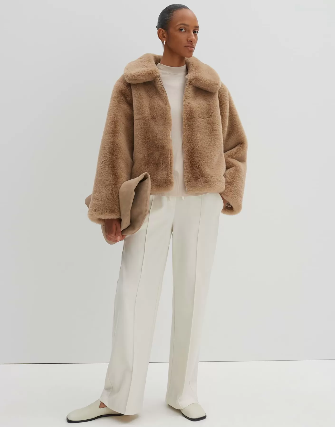 Vestes / Manteaux<OPUS Commander Veste Variah Beige En Ligne cashmere cream melange