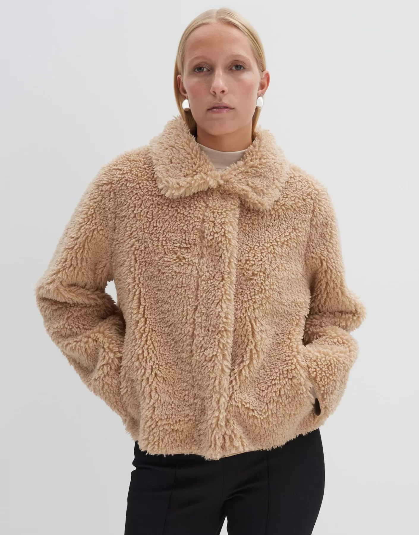 Vestes / Manteaux | Meilleures Ventes<OPUS Commander Veste Variett Beige En Ligne cashmere cream melange
